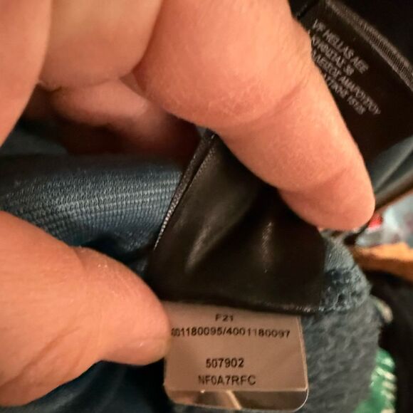 The Northface Zip Men's Fleece Jacket Size Small Two Tone Blue - Picture 10 of 12